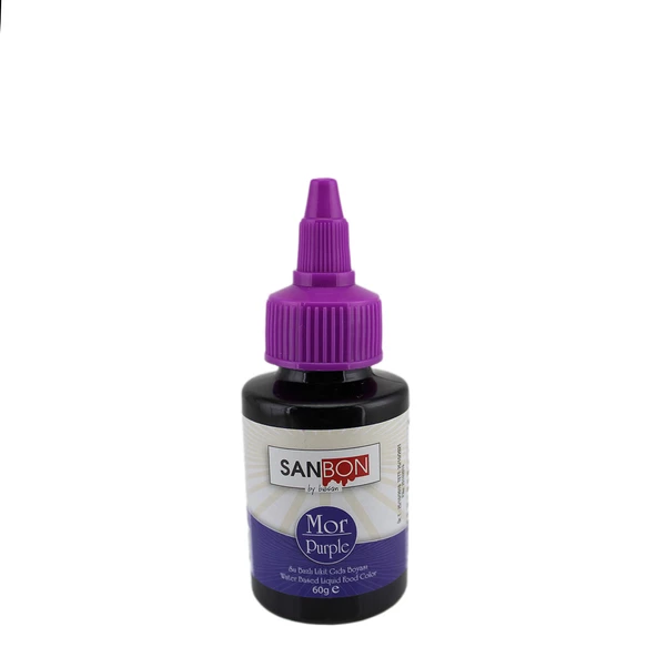 Su Bazlı Likit Sıvı Gıda Boyası  60 GR  Mor ürün görseli 1