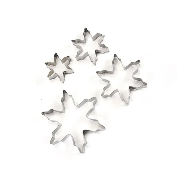 Kek Kurabiye Ve Pasta Kalıbı Metal 4 Lü Set Kartanesi Modeli ürün görseli 1