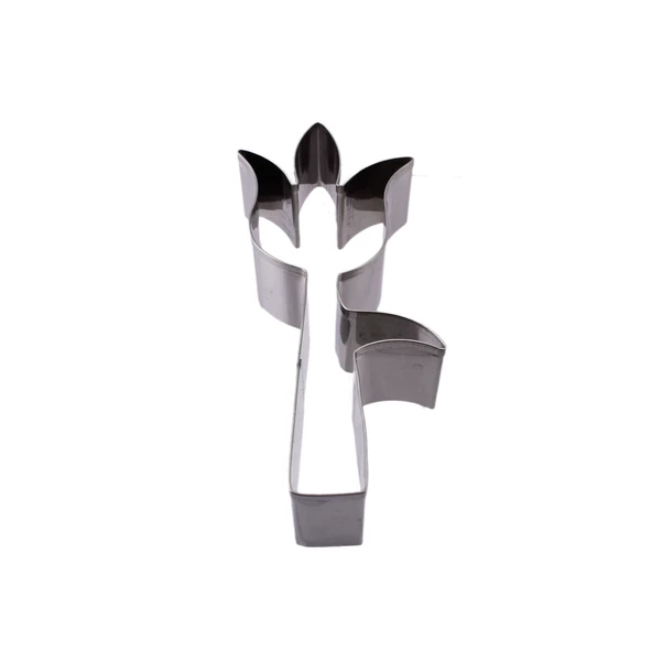Kek Kurabiye Ve Pasta Kalıbı Metal Şekilli Yapraklı Lale 5X12 CM ürün görseli 1