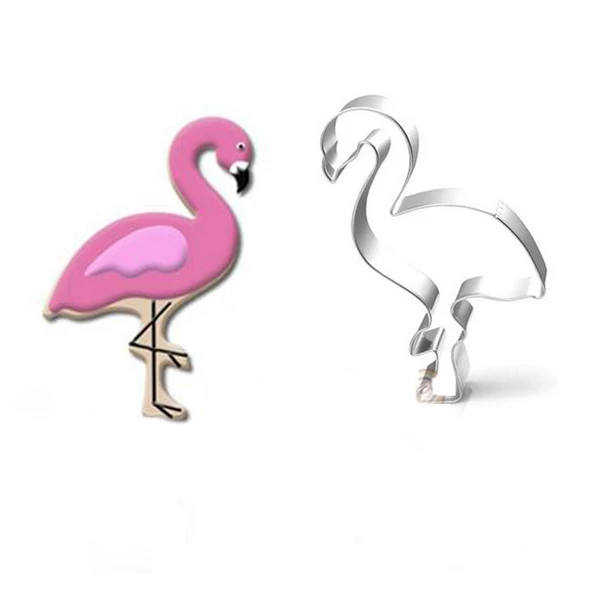 Kek Kurabiye Ve Pasta Kalıbı Metal  Flamingo Şekilli  10.5X5.5 CM ürün görseli 1