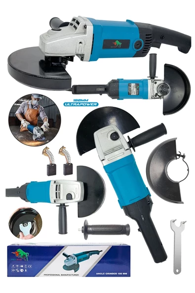 DAFLONG Büyük Boy 180mm Taşlama Makinesi Metal Kesme Spiral Jet Taşı 180mm Taş-MAVİ ürün görseli 1