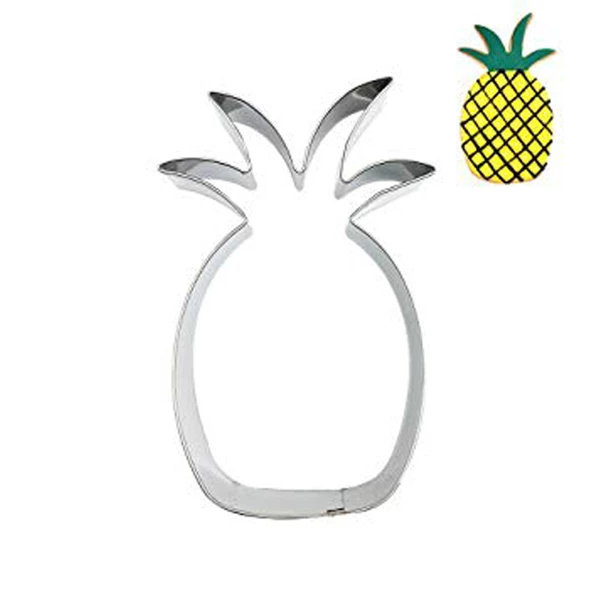 Kek Kurabiye Ve Pasta Kalıbı Metal  Ananas Şekilli 6X10 CM ürün görseli 1