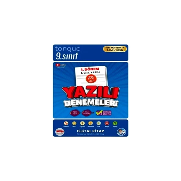 Tonguç 9.sınıf Yazılı Denemeleri 1.dönem ürün görseli 1