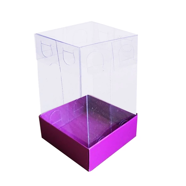 Asetat Kutu Altı Karton 5X5X8 CM (50 Adet)  Mor ürün görseli 1