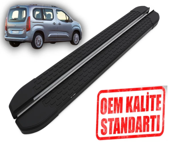 OPEL COMBO KISA ŞASE ARACININ 2019 2020 2021 2022 2023 2024 2025 ARACA ÖZEL NEVADA SİYAH  YAN BASAMAK ürün görseli 1