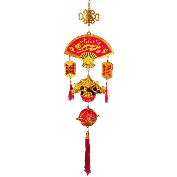 Feng Shui Yelpaze Hayat Ağacı Şans Ve Bereket Askılık 80 cm ürün görseli 1