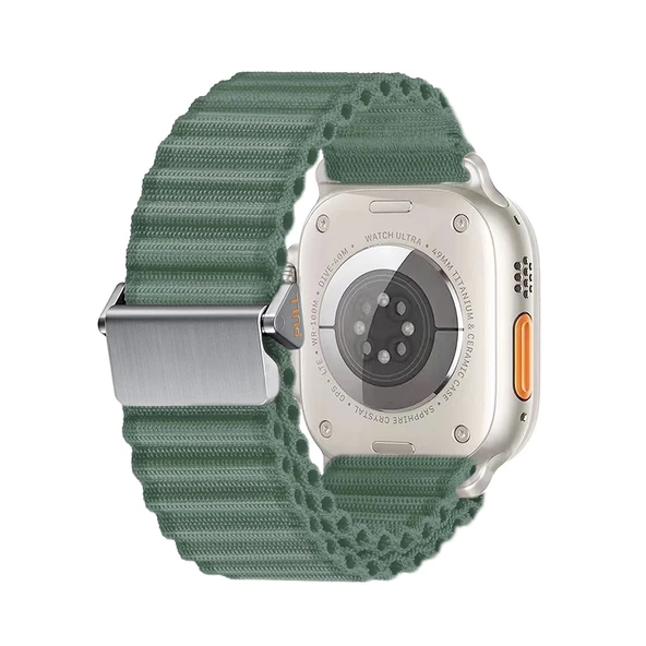 Apple Watch 44mm Uyumlu Yumuşak Kumaş Hasır Örgülü Kordon KRD-123 ürün görseli 1