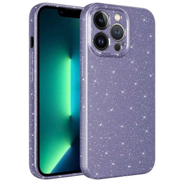 iPhone 13 Pro Kılıf Kamera Korumalı Simli Lüks  Koton Kapak ürün görseli 1