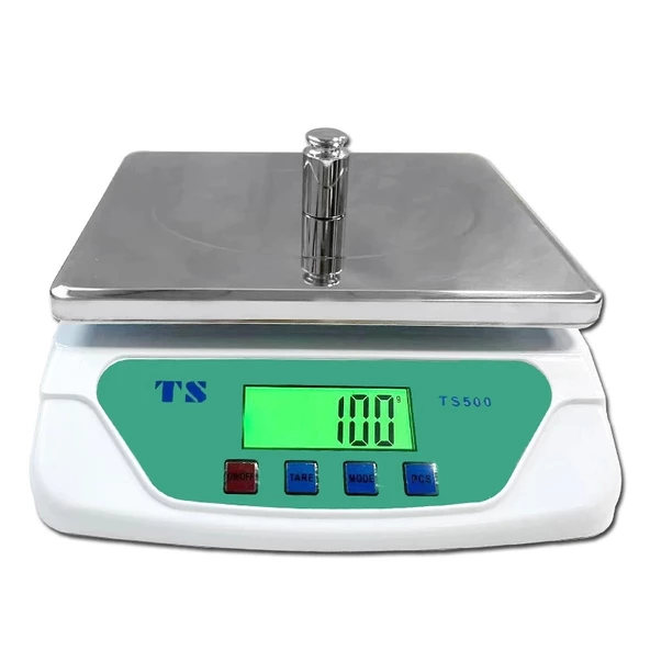 TS-500 Dijital Terazi - LCD Ekran, Dara Alma, Sayım Fonksiyonlu, Yüksek Hassasiyetli Tartım Cihazı ürün görseli 1