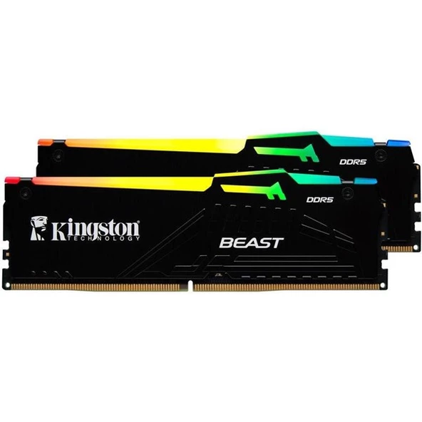 KINGSTON 32GB (2X 16GB) DDR5 6400MHZ CL32 RGB DUAL KIT PC RAM BEAST EXPO KF564C32BBEAK2-32TR ürün görseli 1