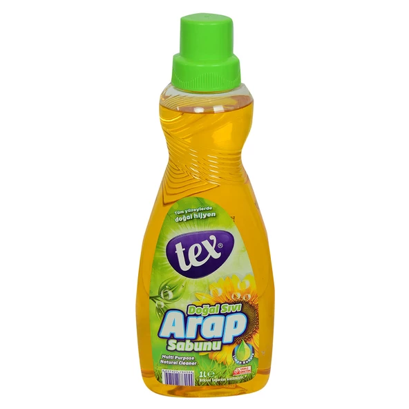 Tex Doğal Sıvı Arap Sabunu Limon Kokulu Tüm Yüzeylerde Doğal Hijyen 1 Lt ürün görseli 1