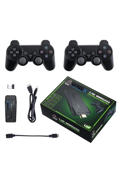 Gaming Retro Atari Taşınabilir Kablosuz Çift Oyun Kolu 20000 Oyun Destekli Game Stick ürün görseli 1