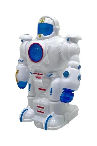 Çarp Dön Sesli Işıklı Robot 16 Cm Beyaz - Resim 3