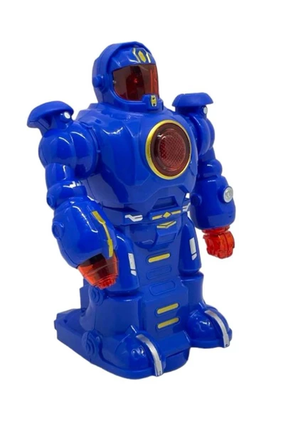 Çarp Dön Sesli Işıklı Robot 16 Cm Mavi - Resim 2