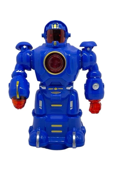 Çarp Dön Sesli Işıklı Robot 16 Cm Mavi ürün görseli 1