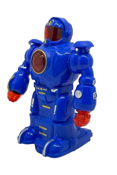 Çarp Dön Sesli Işıklı Robot 16 Cm Mavi - Resim 3