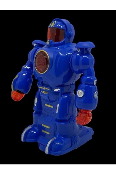 Çarp Dön Sesli Işıklı Robot 16 Cm Mavi - Resim 4
