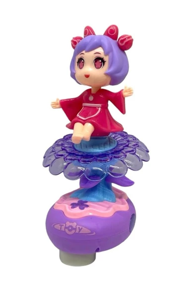 Rotate Girl Pilli Müzikli Işıklı Dans Eden Bebek 22Cm ürün görseli 1