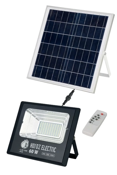 HOROZ Tiger 100W Solar Ledli Projektör 6400K Beyaz Işık ürün görseli 1