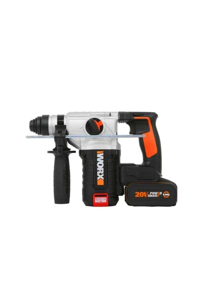 Wx380 20volt 4.0ah. 2.2j Li-ion Çift Akülü Şarjlı Profesyonel Sds-plus Pnömatik Kırıcı/delici - Resim 2