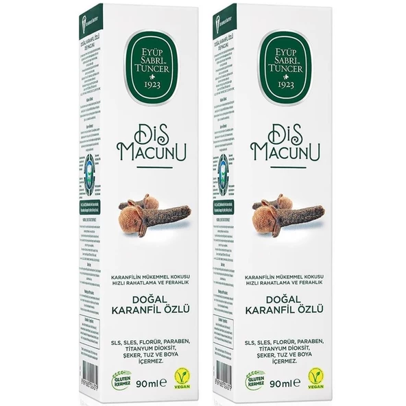 Eyüp Sabri Tuncer Doğal Karanfil Özlü Florürsüz Diş Macunu 90 ml 2 ADET ürün görseli 1