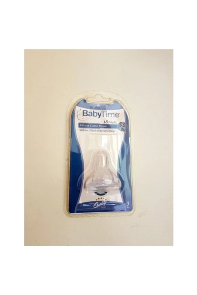 BABYTİME No:3 Silikon Klasik Biberon Emziği ürün görseli 1