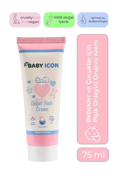 BABY İCON Pişik Önleyici Ve Onarıcı Krem -75 ml Doğal, Vegan ürün görseli 1
