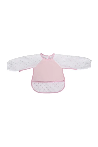 SEVİ BEBE Eko Kollu Mama Önlüğü Art-54 Pembe ürün görseli 1
