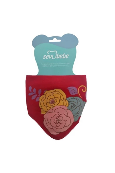 SEVİ BEBE Fular Önlük Pembe Çiçekli ürün görseli 1