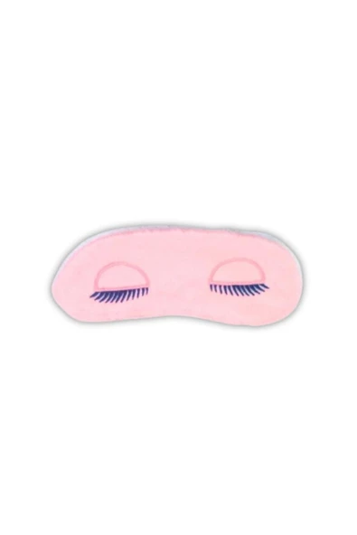JUSSO Bebek Uyku Maskesi Pembe Kirpikli ürün görseli 1