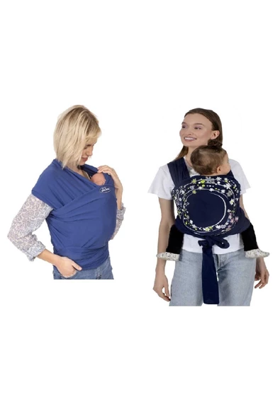 Sevi Bebe Bebek Taşıma Şalı Sling Lacivert ürün görseli 1