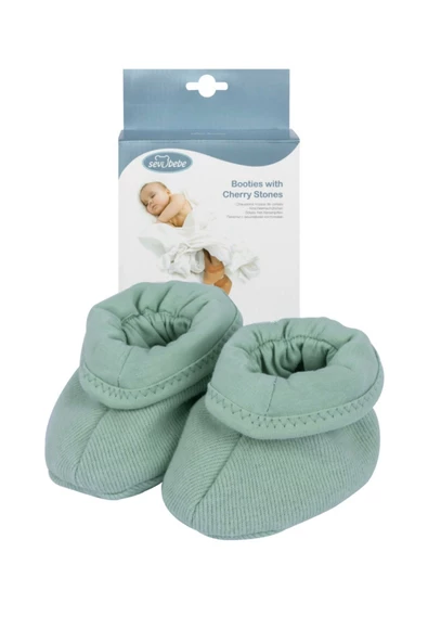 Sevi Bebe Mint Yeşil Kiraz Çekirdekli Patik ürün görseli 1