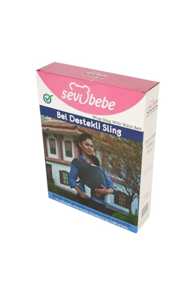 Sevi Bebe Bel Destekli Sling Lacivert - Resim 4