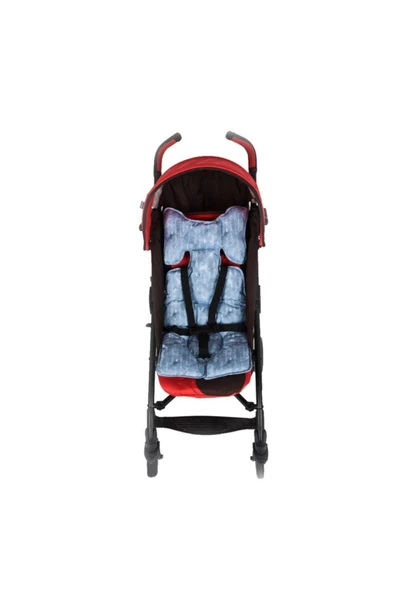 SEVİ BEBE Gri Kot Desen Puset ve Oto Koltuğu Minderi ürün görseli 1
