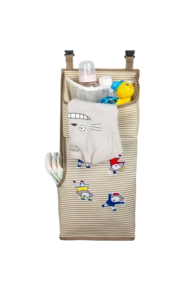 MAYA HOME Beşik Organizer & Bebek Odası Organizer 50cm X 20cm X 13cm - Kahve ürün görseli 1