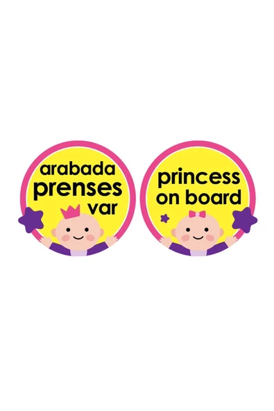 BABYJEM Art-094 Vakumlu Araba Cam Yazısı Pembe ürün görseli 1