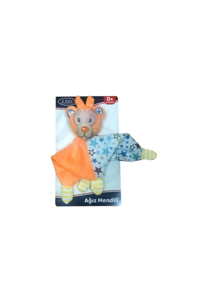 JUSSO Toys Peluşlu Ağız Mendili - Turuncu Maymun ürün görseli 1