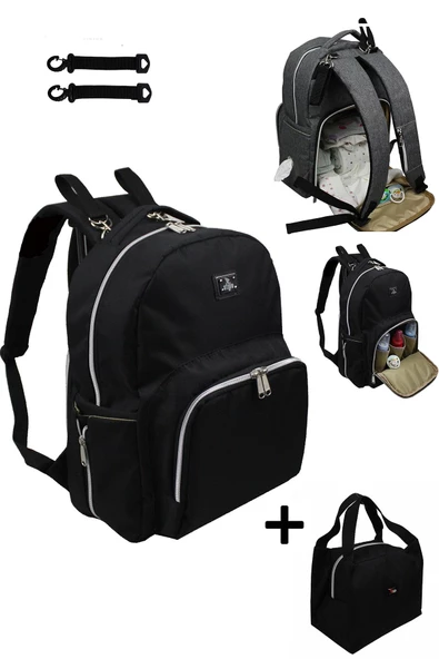 Stylo Duo Siyah Backpack For Mothers Bebek Bakım Çantası ürün görseli 1