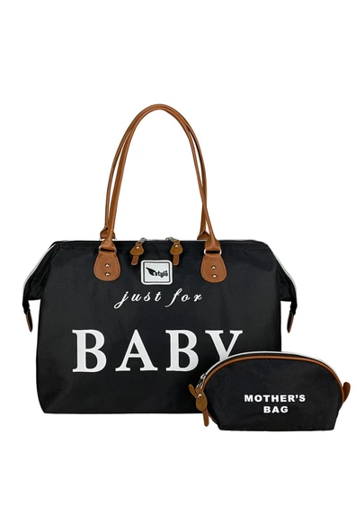 Stylo Just For Baby Anne Bebek Bakım Ve Kadın Çantası - Siyah ürün görseli 1