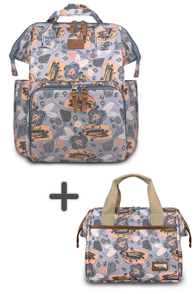 Stylo Paris Anne Bebek Bakım Çantası ve Isı Yalıtımlı Beach Bag Termos Çanta-2'li Takım ürün görseli 1