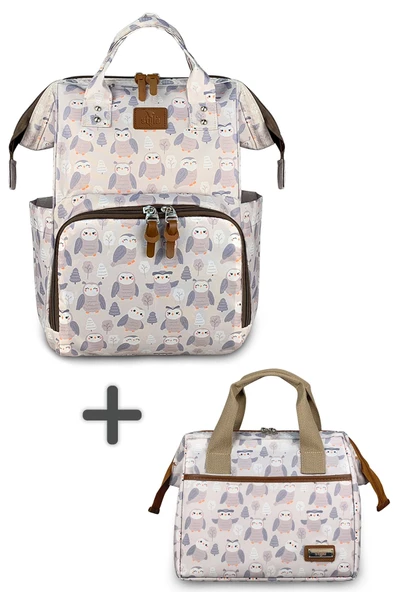 Stylo Paris Anne Bebek Bakım Çantası ve Isı Yalıtımlı Beach Bag Termos Çanta-2'li Takım ürün görseli 1