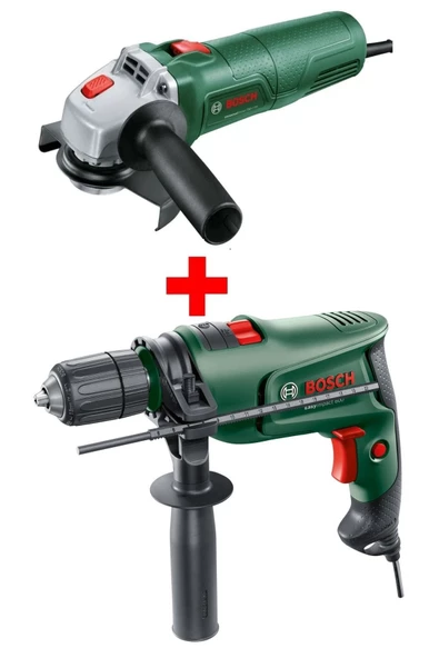 Bosch Spiral Taşlama Makinesi 750 Watt 115mm Sipral + Darbeli Matkap 600 Watt ürün görseli 1
