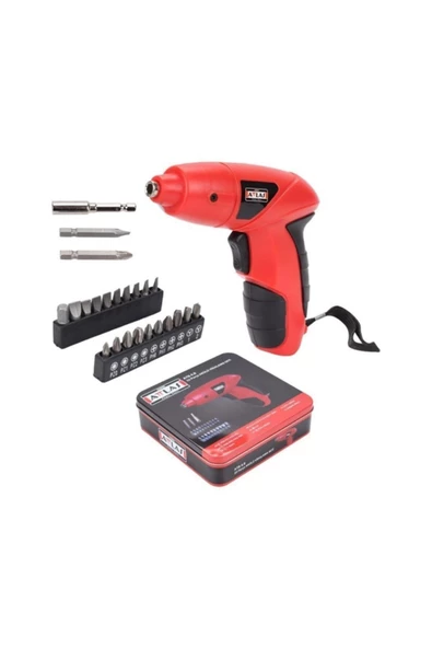 Attlas 4.8 Volt 3,6 Lion Akülü Vidalama 25 Parça (METAL KUTU) - A0104056 2 Yıl 3.0 - 3.4Ah 1 Darbesiz ürün görseli 1