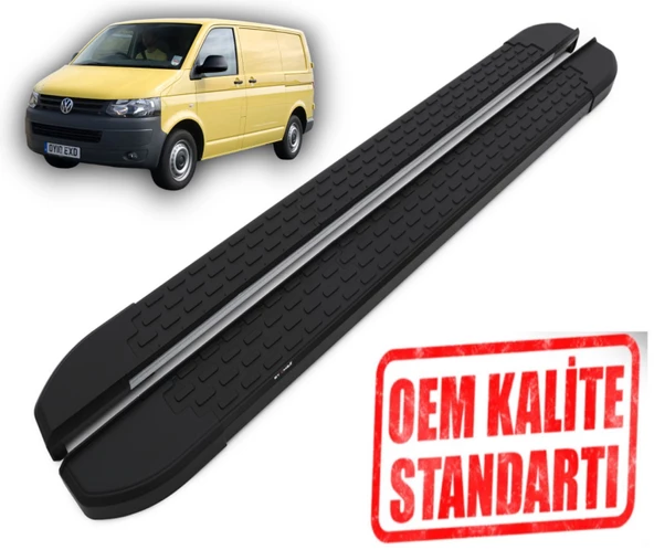 T5 TRANSPORTER KISA ŞASE 2003 2015 YILLARI ARASI ARACA ÖZEL NEVADA SİYAH YAN BASAMAK ürün görseli 1