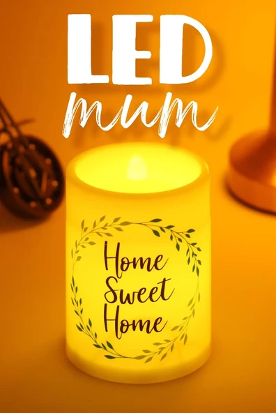3 Lü Çelenk Led Mum Bardak Tipi Pilli Dumansız Alevli Dekoratif Yapay Mum 10 cm ürün görseli 1
