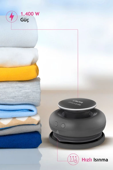 Altus Al 5533 A Handygo 2'si 1 Arada Seyahat Ütüsü & Kırışıklık Giderici (GRİ) ürün görseli 1
