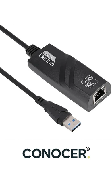 Desingshop Usb 3.0 To Ethernet Çevirici Dönüştürücü Adaptör (Gigabit Destekli Yüksek Kalite) ürün görseli 1