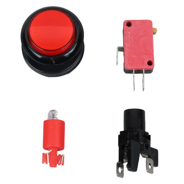 Powermaster IC-180J-1 Atari Butonu 12V Ledli Kafa Çapı 24Mm Delik Çapı 24Mm ürün görseli 1