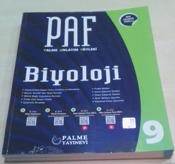 PALME YAYINEVİ - Psf Palme Anlatım Föyleri - 9. Sınıf Biyoloji ürün görseli 1