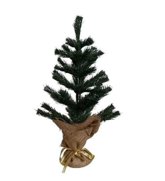 Yılbaşı Masa Üstü Çam Ağacı Jütlü 30 Cm ürün görseli 1